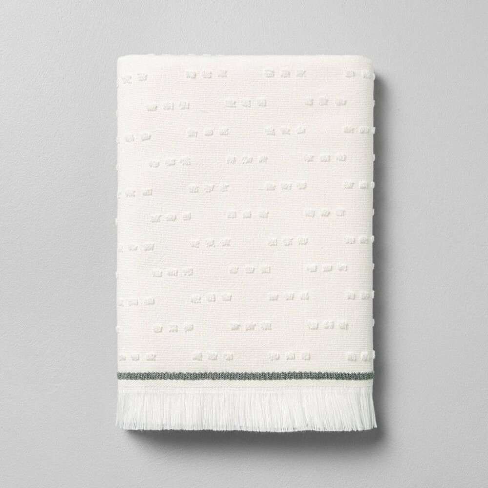 Fouta Dots Bath Towel - Hearth & Hand Magnolia - Sour Cream, Gray Stripe‎ 2020